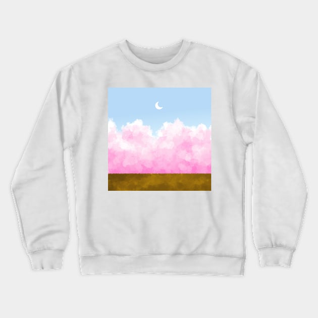 Cotton Candy Clouds Crewneck Sweatshirt by lindepet